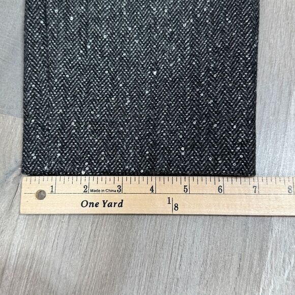 J.Crew Martie Herringbone Tweed Wool Sequin Crop Pants Trousers Black 10 - Picture 14 of 15